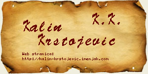Kalin Krstojević vizit kartica